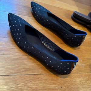 Rothy's Black and White Dotted Flats